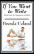 If You Want to Write: A Book about Art Independence and Spirit