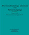 A Concise Etymologic Dictionary of the Persian Language