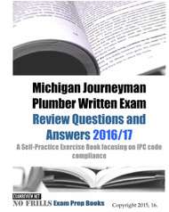 Michigan Journeyman Plumber Written Exam Review Questions and Answers