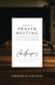 Only a Prayer Meeting: Studies on Prayer Meetings and Prayer Meeting