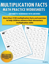 Multiplication Facts Math Worksheet Practice Arithmetic Workbook With