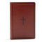 KJV Large Print Personal Size Reference Bible Brown Leathertouch Red