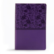 KJV Large Print Personal Size Reference Bible Purple Leathertouch Red