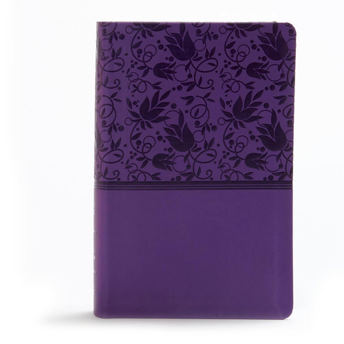 KJV Large Print Personal Size Reference Bible Purple Leathertouch Red