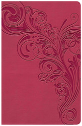 KJV Large Print Personal Size Reference Bible Pink Leathertouch