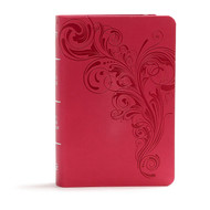 KJV Compact Reference Bible Pink LeatherTouch Red Letter Pure