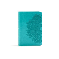KJV Compact Reference Bible Teal LeatherTouch Red Letter Pure