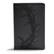 KJV Giant Print Reference Bible Charcoal LeatherTouch Indexed Red