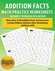 Addition Facts Math Practice Worksheet Arithmetic Workbook With Answers