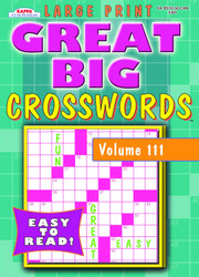 Great Big Crosswords Puzzle Book - Volume 111