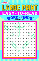Easy to Read Word Find Puzzle Book-Word Search Volume 80
