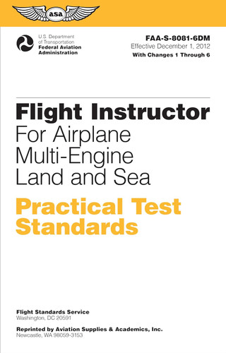 Flight Instructor Practical Test Standards for Airplane Multi-Engine