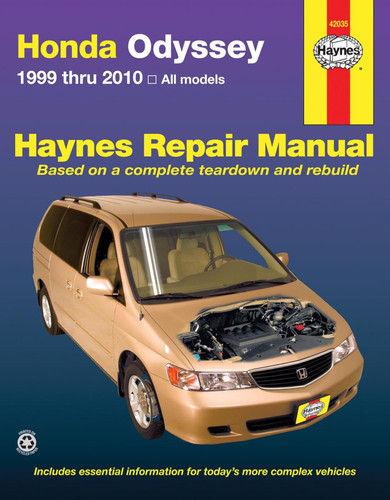 Honda Odyssey 1999-2010 Repair Manual (Haynes Repair Manual)