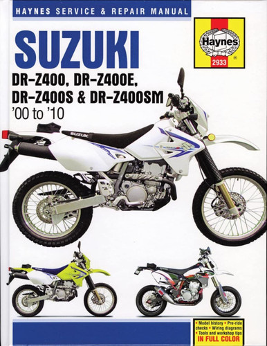 Suzuki DR-Z400/DR-Z400E/DR-Z400S & DR-Z400SM 2000-2010 Repair Manual