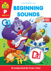 School Zone - Beginning Sounds Workbook - 64 Pages Ages 3 to 5