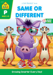 School Zone - Same or Different Workbook - 64 Pages Ages 3 to 5