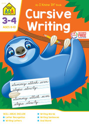 School Zone - Cursive Writing Workbook - 64 Pages Ages 8 to 10 3rd