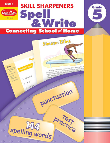 Evan-Moor Skill Sharpeners Spell and Write Workbook Grade 5 144
