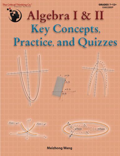 Algebra I & II Key Concepts Practice and Quizzes Workbook