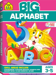 School Zone - Big Alphabet Workbook - 320 Pages Ages 3 to 5 Preschool