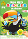 School Zone - Math Stickers Workbook - 64 Pages Ages 3 to 6 Preschool