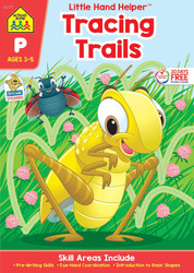 School Zone - Tracing Trails Workbook - 32 Pages Ages 3 to 5