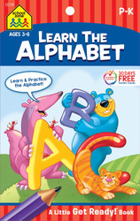 School Zone - Learn The Alphabet Workbook - Ages 4 to 6 Preschool