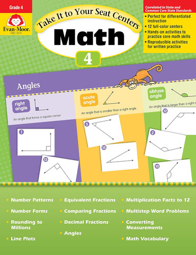 Evan-Moor Common Core Math Centers Grade 4
