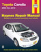 Toyota Corolla 2003 thru 2019 (Haynes Repair Manual)