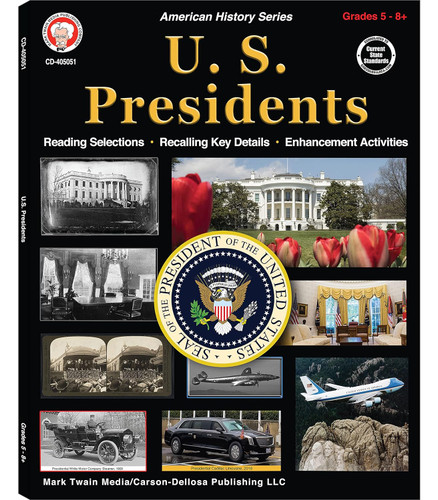 Mark Twain Media U.S. Presidents Workbook Grades 5-12 US History