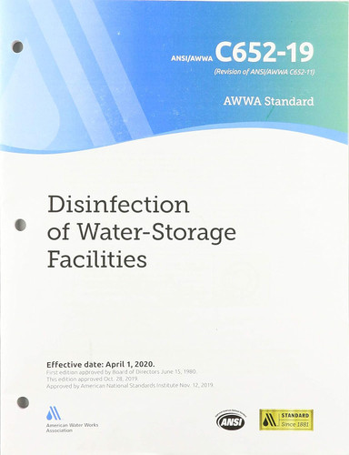 AWWA C652-19 Disinfection of Water Storage Facilities