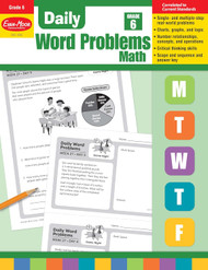 Evan-Moor Daily Word Problems Grade 6 Homeschooling & Classroom