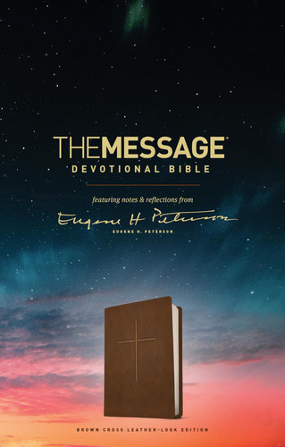 The Message Devotional Bible Brown Cross