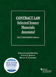 Contract Law Selected Source Materials Annotated 2022 Expanded Edition