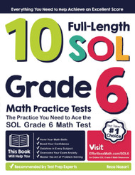 10 Full-Length SOL Grade 6 Math Practice Tests