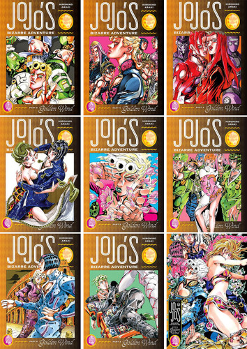 JoJo's Bizarre Adventure Part 5: Golden Wind Volume 1-9 Books
