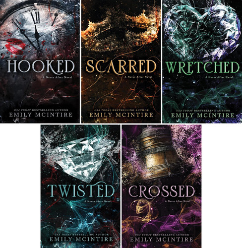 Never After Series Vol. 1-5 Books. Hooked Scarred Wretched Twisted