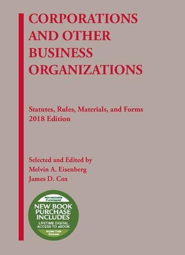 Corporations and Other Business Organizations Statutes Rules
