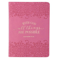 Christian Art Gifts Classic Handy-sized Journal With God All Things