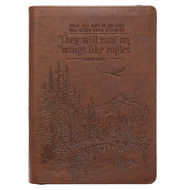 Classic Faux Leather Journal Soar Wings Like Eagles Isaiah 40