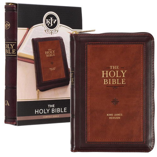 KJV Holy Bible Compact Faux Leather Red Letter Edition - Ribbon