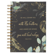 Christian Art Gifts Journal w/Scripture He Will Cover You With His