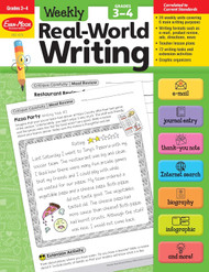 Evan-Moor Weekly Real-World Writing Grades 3-4 Homeschooling &