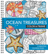 Color & Frame - Ocean Treasures (Adult Coloring Book)
