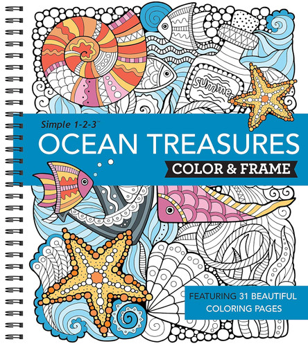 Color & Frame - Ocean Treasures (Adult Coloring Book)