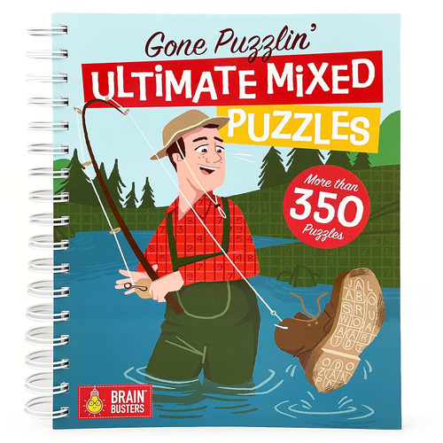 Gone Puzzlin' Mixed Puzzles Book for Adults