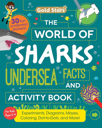 Shark Facts & Activity Book With Stickers For Kids 5-9