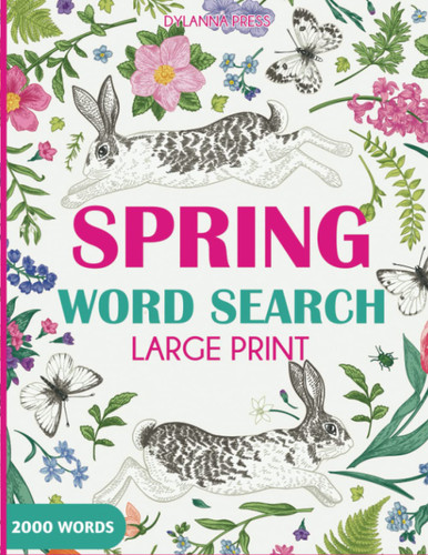 Spring Word Search Large Print: Fun and Challenging Word Find Puzzles