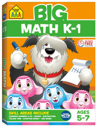 School Zone Big Math Workbook for Kindergarten & 1st Grade