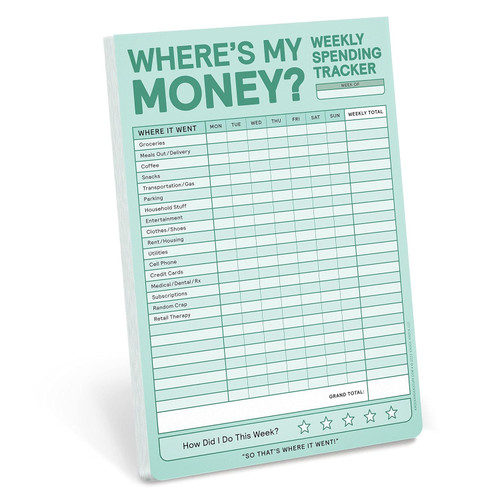 Knock Knock Weekly Money Tracker Pad Weekly Spending Tracker Budget Pad